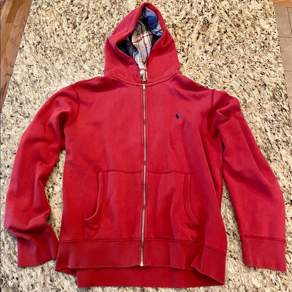 Polo by Ralph Lauren Red Hooded Sweatshirt